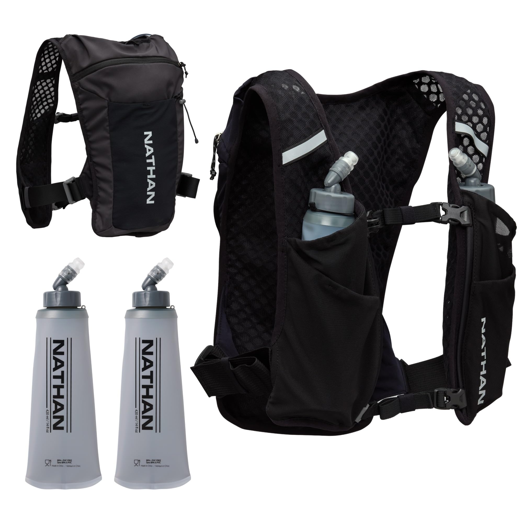 Amazon.com : Nathan QuickStart 3.0 Hydration Pack with 2 14oz Soft